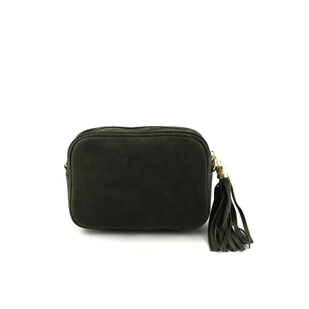 Suede Crossbody Bag Verde Green