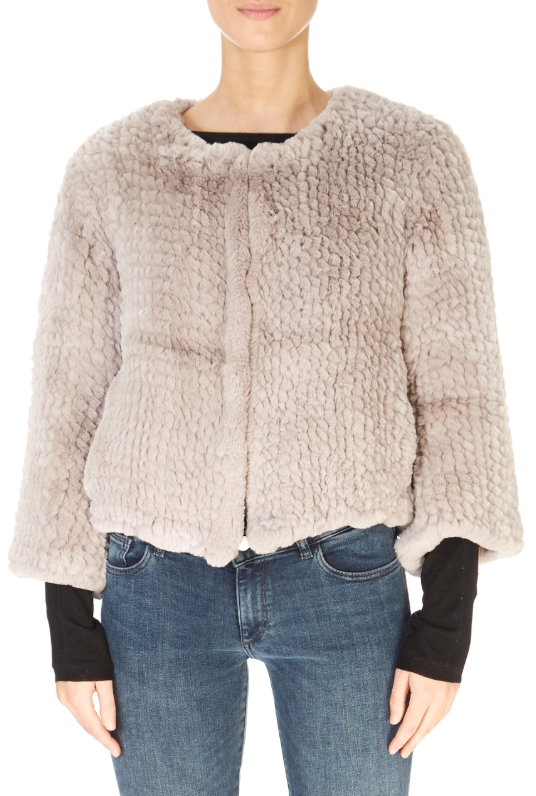 h brand rabbit fur jacket