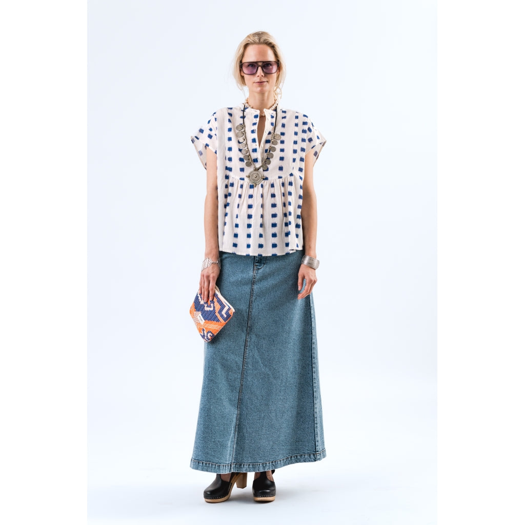 Luna Denim Maxi Skirt