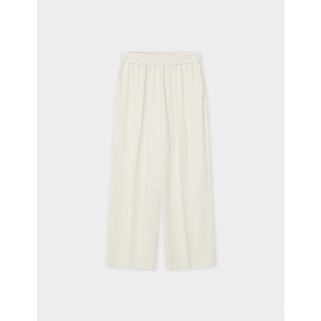 Jonah Classic Gaberdine Ivory Cropped Trousers