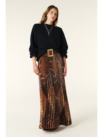 Sow Pleated Maxi Skirt