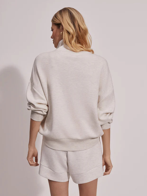 Hawley Ivory Marl Half Zip sweater