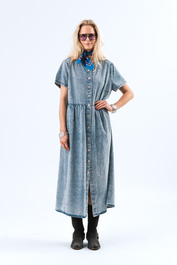 Aliya Denim Maxi Dress