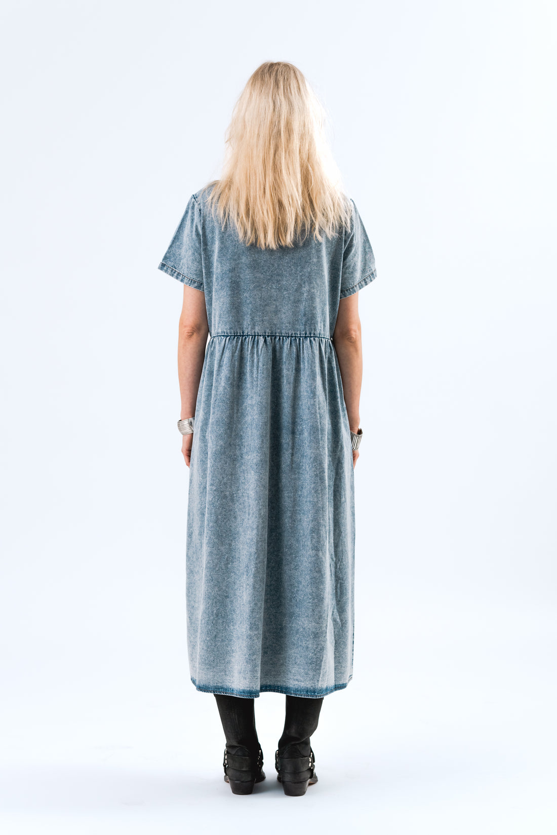 Aliya Denim Maxi Dress