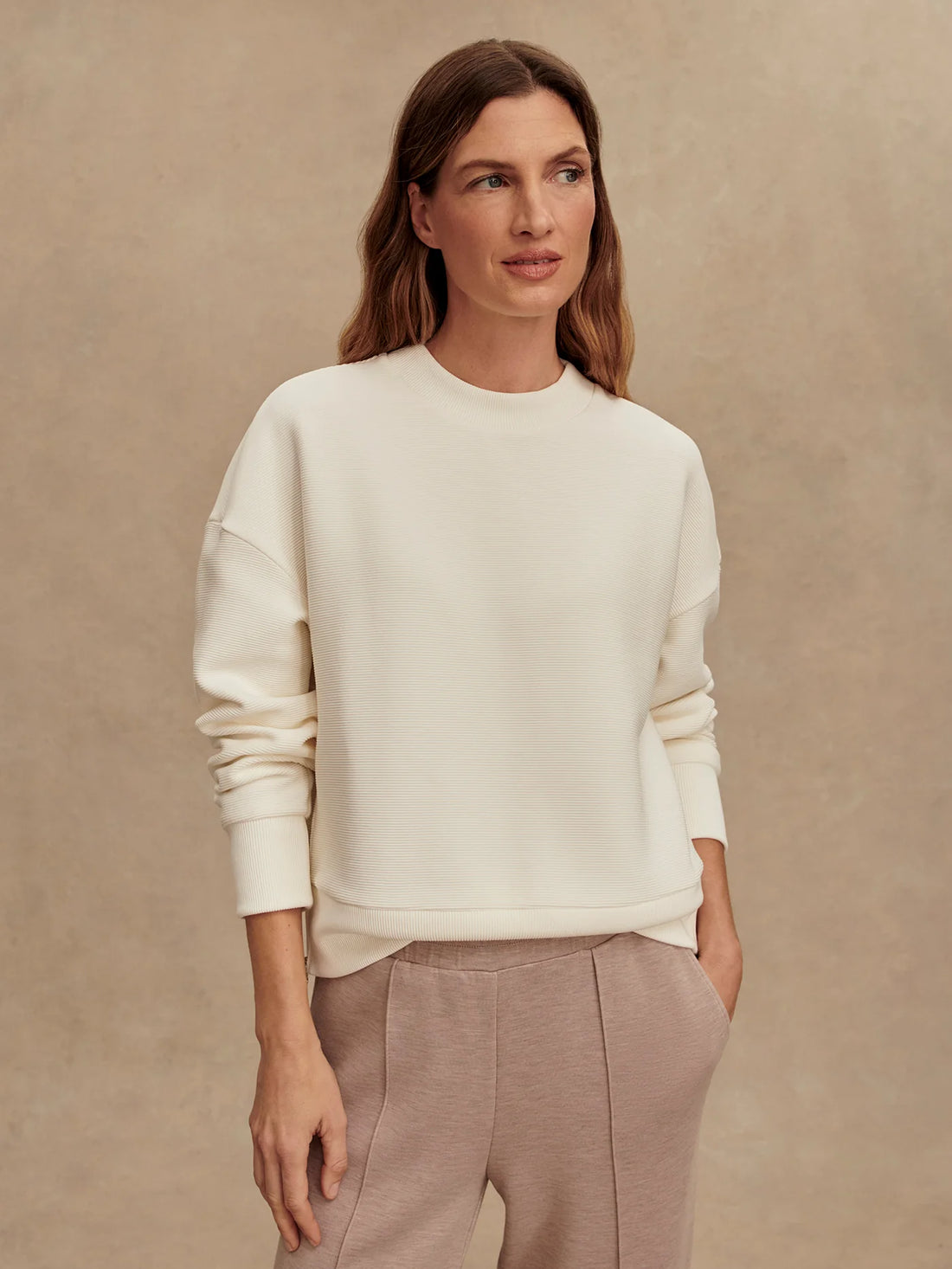 Addelyn Ivory Sweat Shirt Top