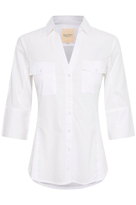 Cortnia White Cotton Shirt