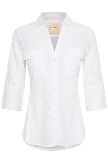 Cortnia White Cotton Shirt