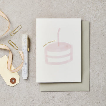 Pink Birthday Cake card