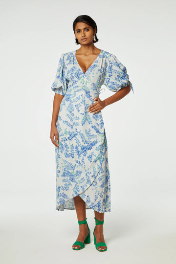 Shop the Hanna Midi Wrap Dress in Heather Print by Fabienne Chapot at Jessimara.com