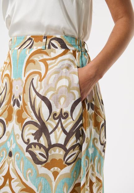 Larissa Duncan Spice Print Linen Skirt