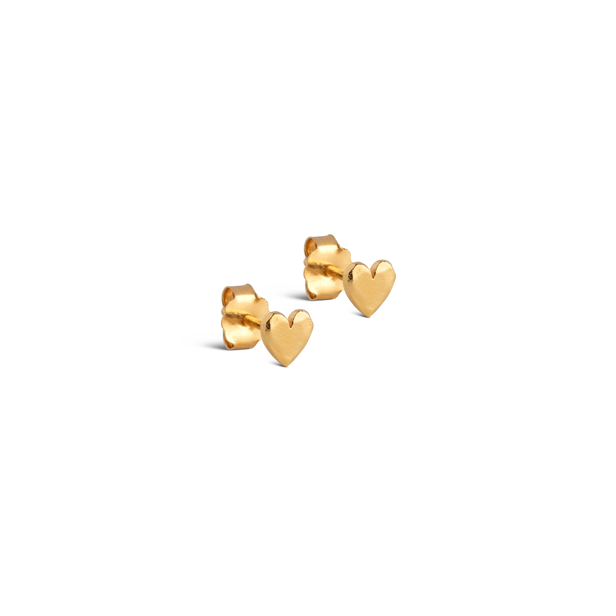 Gold Heart Studs