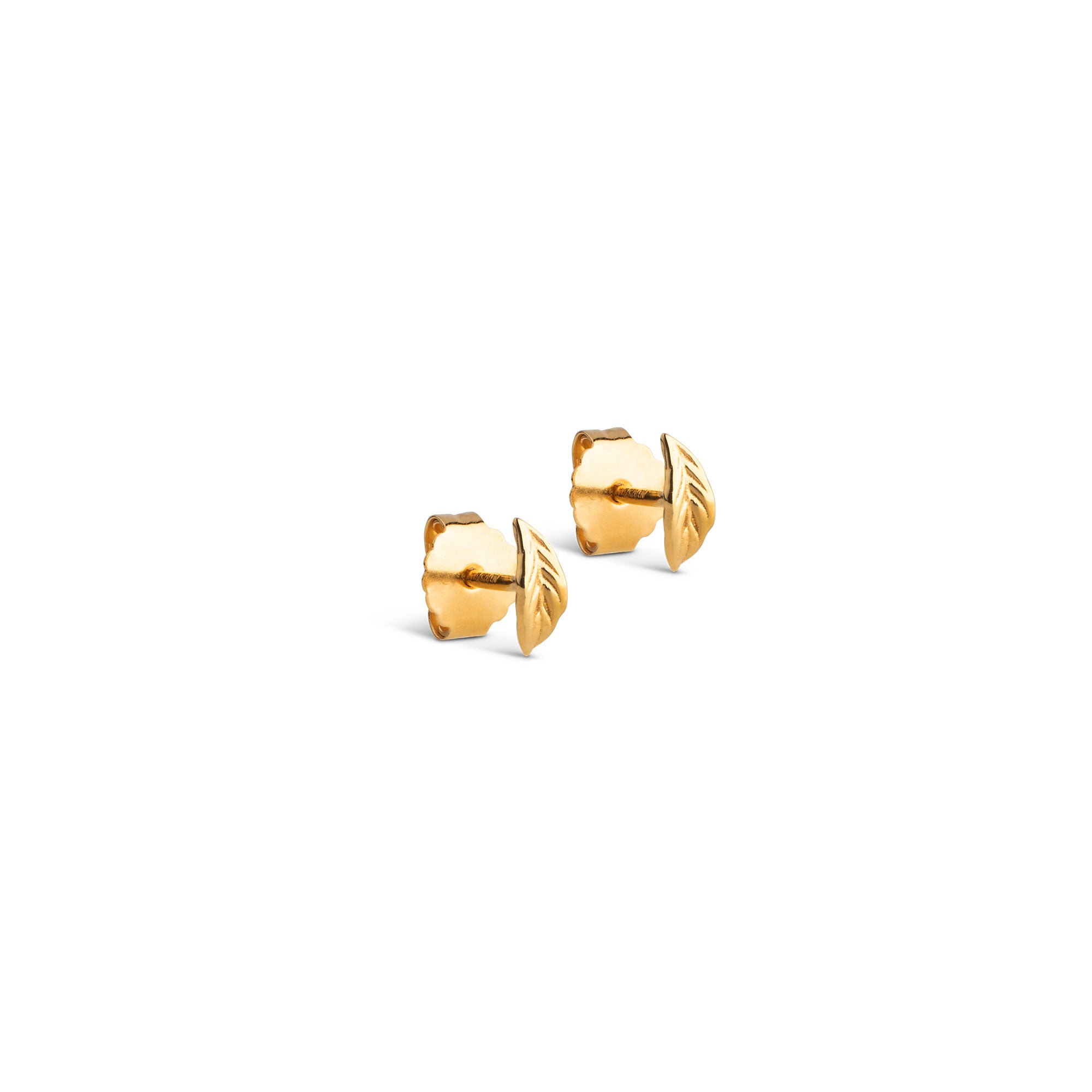 Leaf Gold Stud Earring