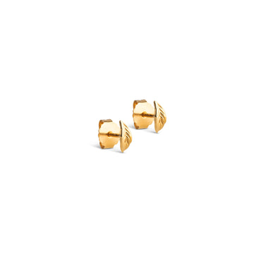 Leaf Gold Stud Earring