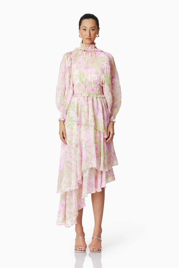 Morgan Floral Maxi Dress in Pink