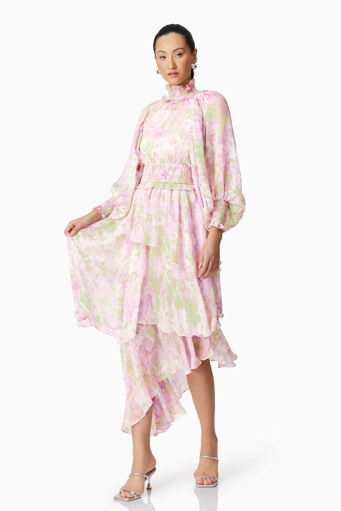 Morgan Floral Maxi Dress in Pink