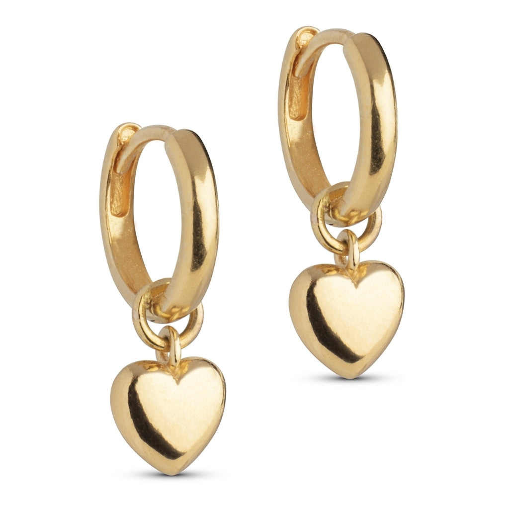 Hoops 'Amore' 18 karat gold-plated recycled 925 sterling silver/polished