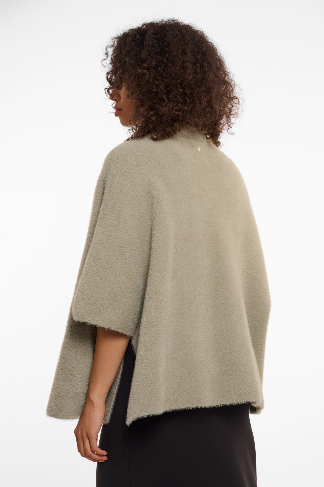 Isra Cape Jacket in Dusty Khaki