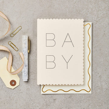 Luxe New Baby Card in Pink