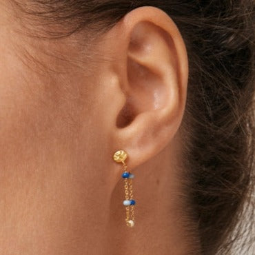 Lola 'Marine' 18k gold-plated sterling silver/matt Earring