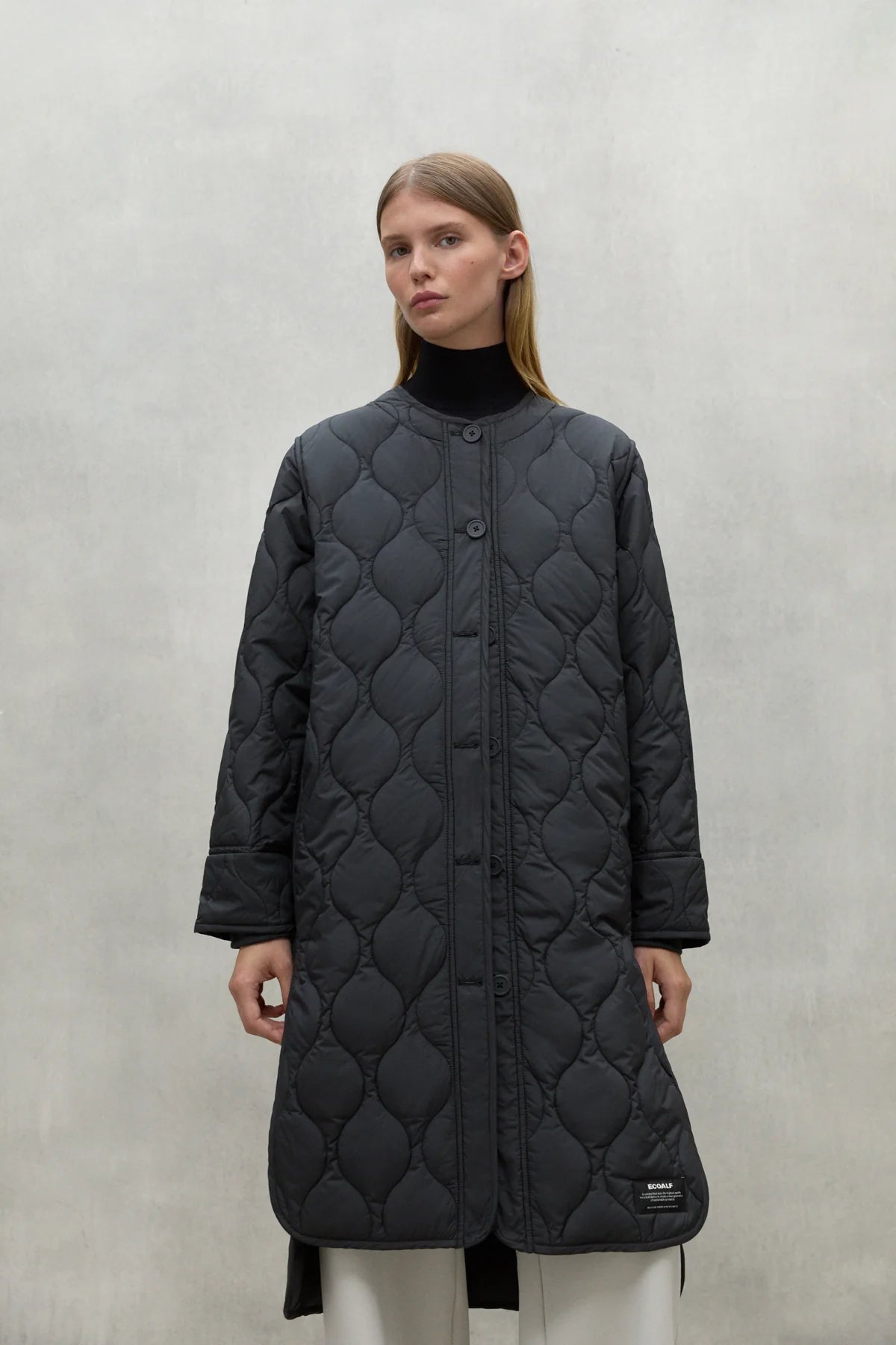 Lezna Dark Grey Coat with Detachable Hood