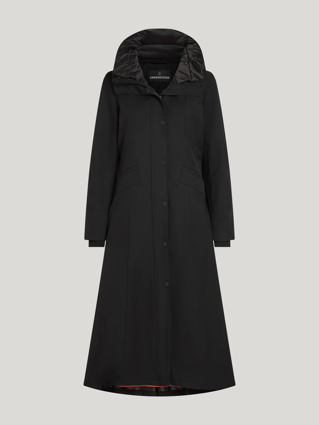 Molly Pleated Waterproof Black Raincoat