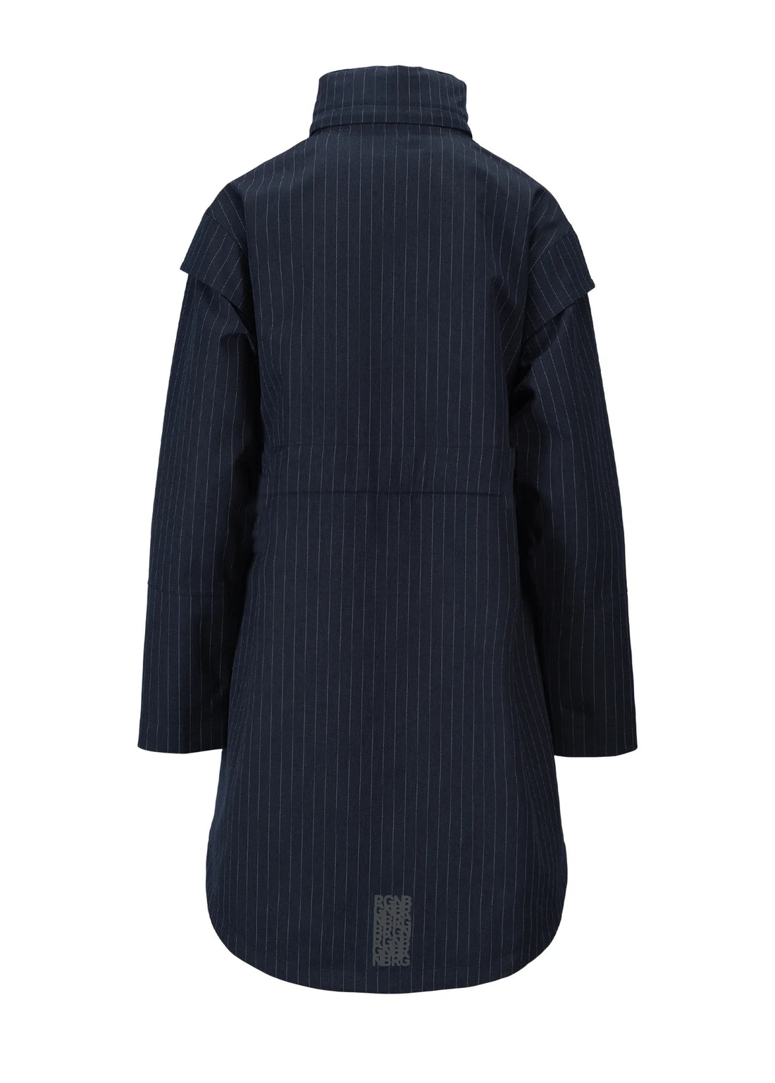 Navy Pinstripe Monsun Rainproof Coat