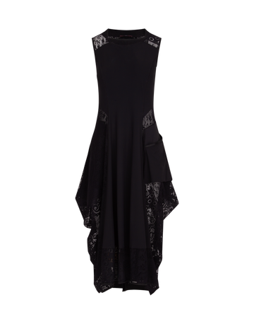 Favour Black Lace Assymetric Dress