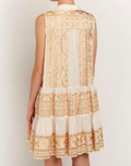 Shop the Sleeveless Linen Dress in White & Gold by Greek Archaic Kori at Jessimara.com