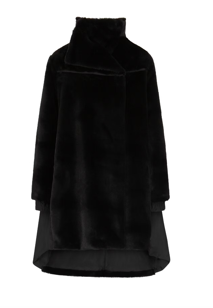 Determined Faur Faux Coat Black