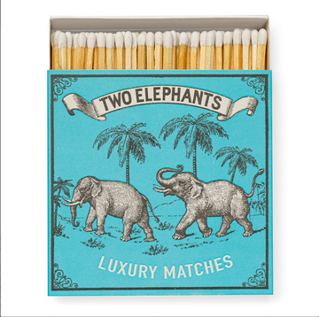 Two Elephants Match Stick Box