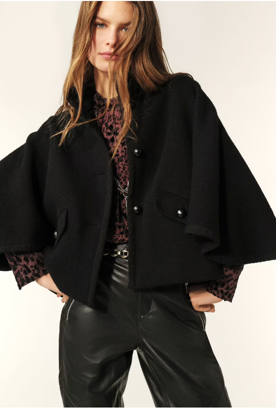 Villy Black Cape Jacket