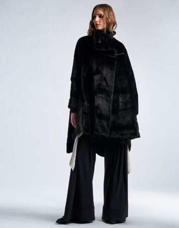 Determined Faur Faux Coat Black