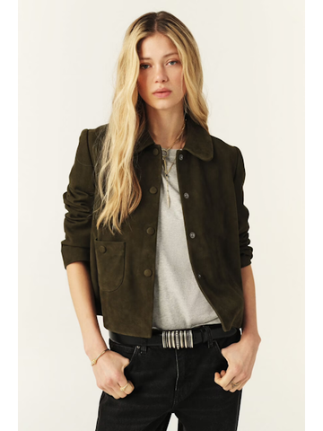 Mila Chocolate Suede Jacket