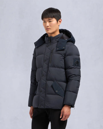 Everest Mens Navy Blue 3Q Puffer Coat