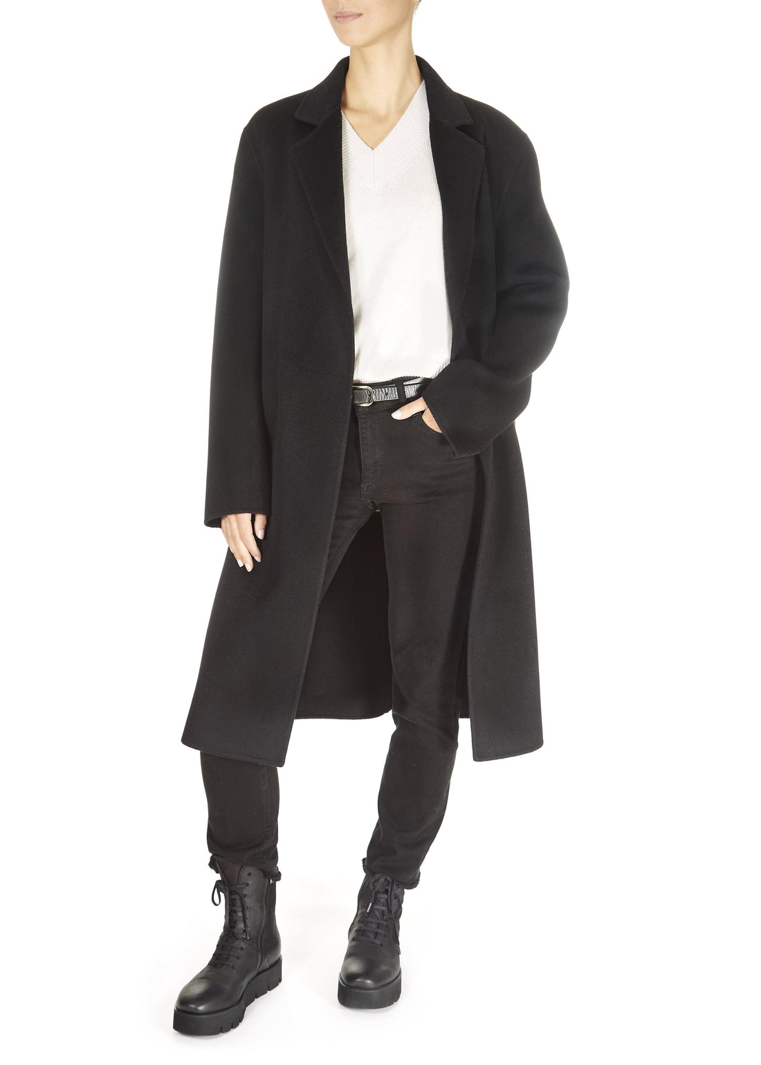 Intuition Paris Trench Coat with Fur Trim 38 - Sold Out